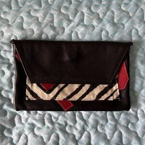 Unique Patchwork Leather Clutch